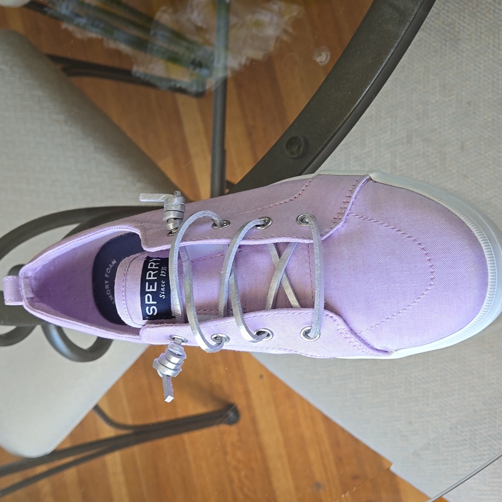 SPERRY Lavender canvas shoes 7